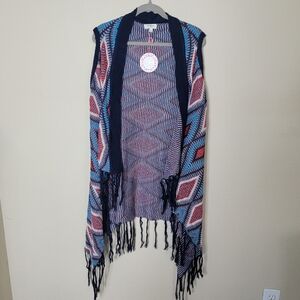 NWT Umgee Boho Knit Vest
